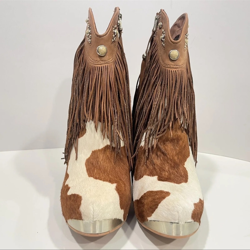 Sam Edelman Kiana Saddle calf hair cowboy boots